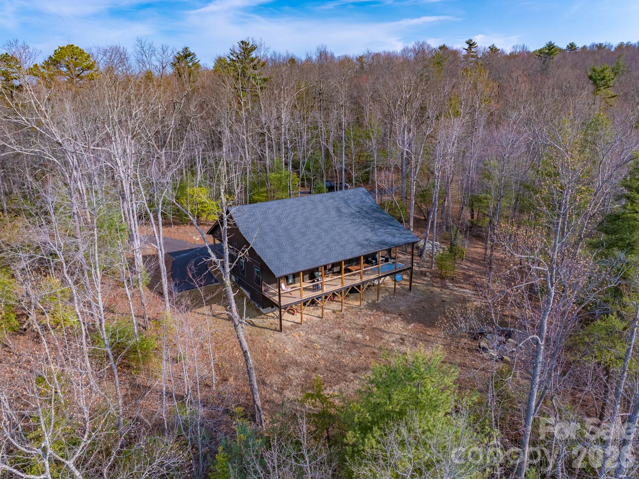 2201 Bulling Creek Road Hendersonville, NC 28739 - Photo 35 of 47 a view of a backyard with plants and a patio