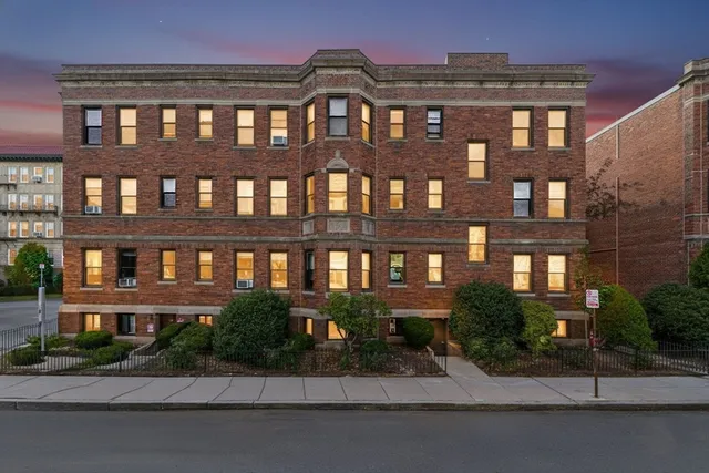 a front view of a building