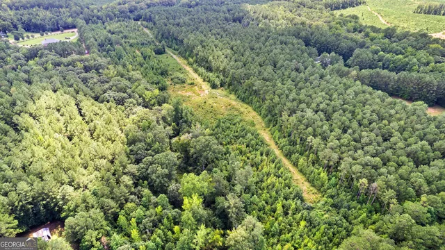 a view of a city with an outdoor space
