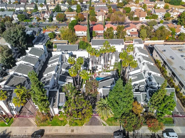 an aerial view of multiple house
