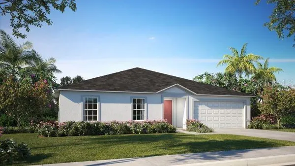 front view of a house and a yard
