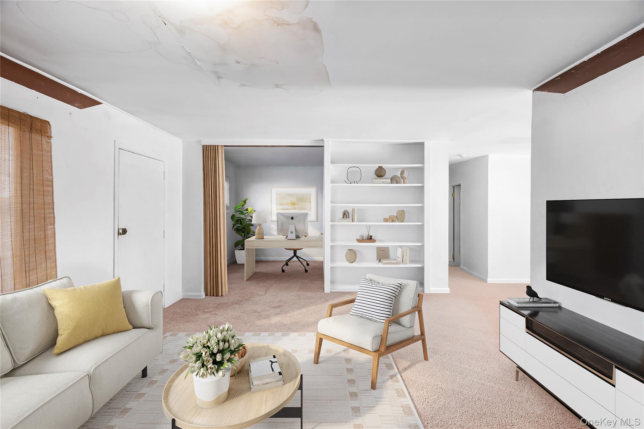 2 Kroll Street Plainview, NY 11803 - Photo 12 of 29 a living room with furniture and a flat screen tv