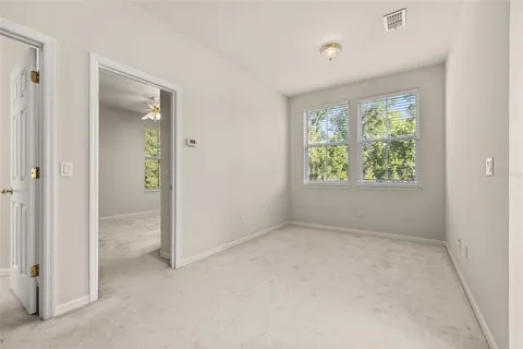 an empty room with a window