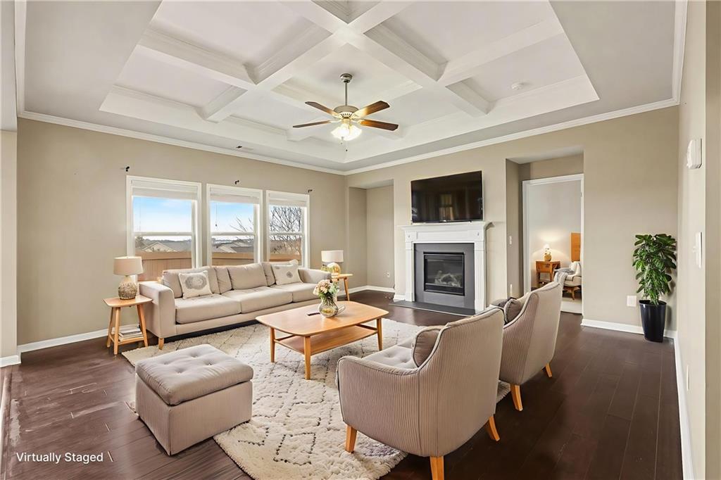 4475 Clubside Drive Gainesville, GA 30504 - Photo 6 of 36 a living room with furniture fireplace and a large window