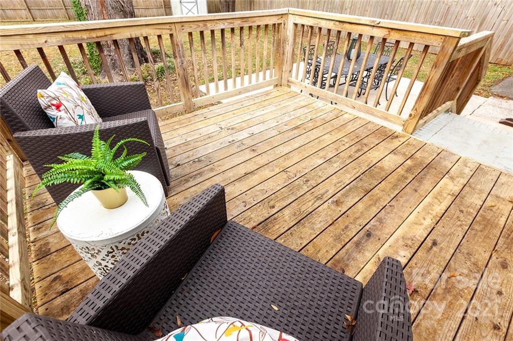 5110 Auburndale Road Charlotte, NC 28205 - Photo 25 of 30 a balcony with wooden floor
