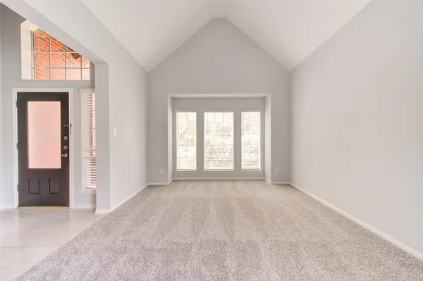 an empty room with a window