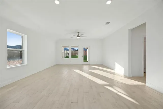 a view of livingroom and hardwood