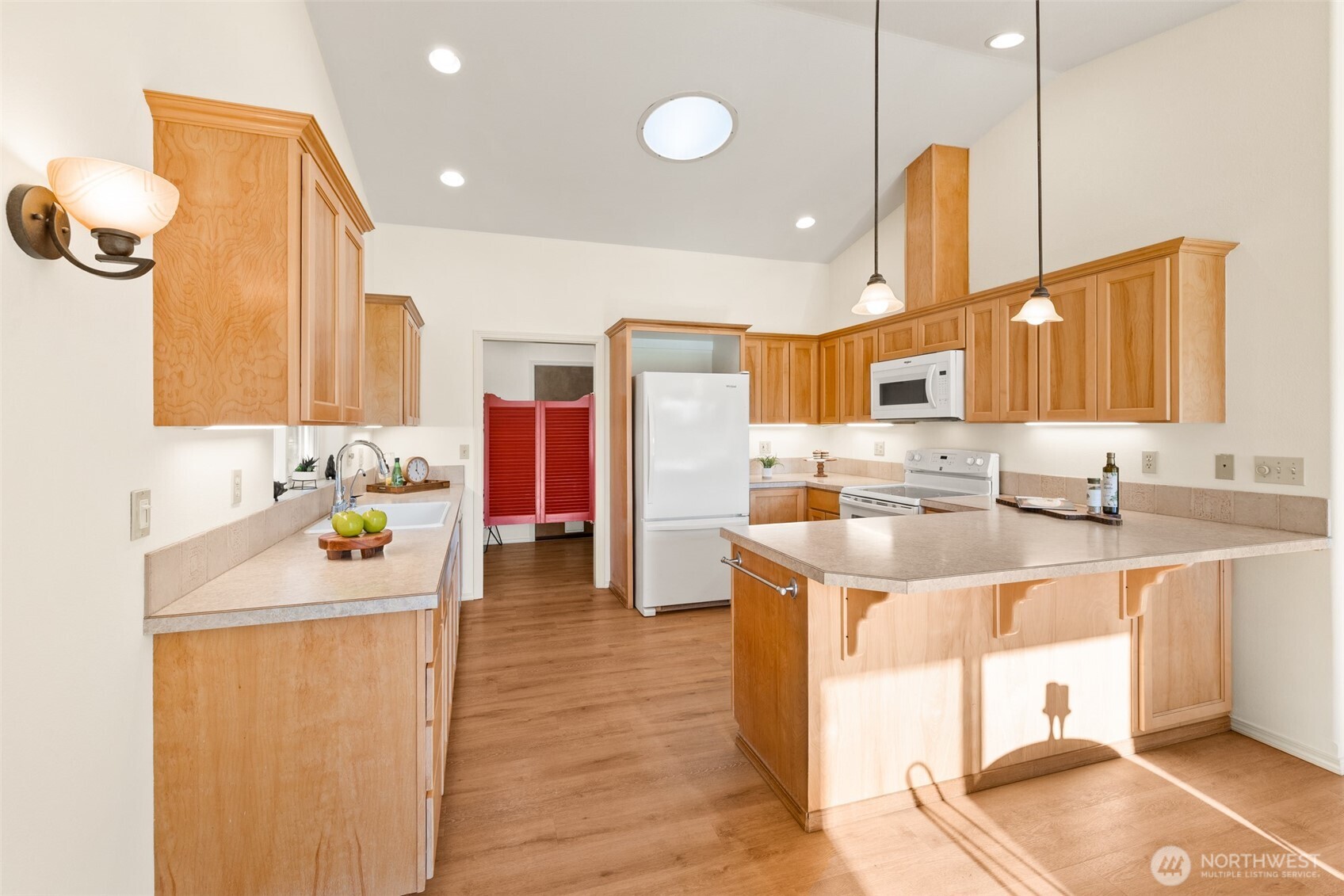 2042 Finn Hall Road Port Angeles, WA 98362 - Photo 13 of 40 a kitchen with stainless steel appliances granite countertop a sink and cabinets