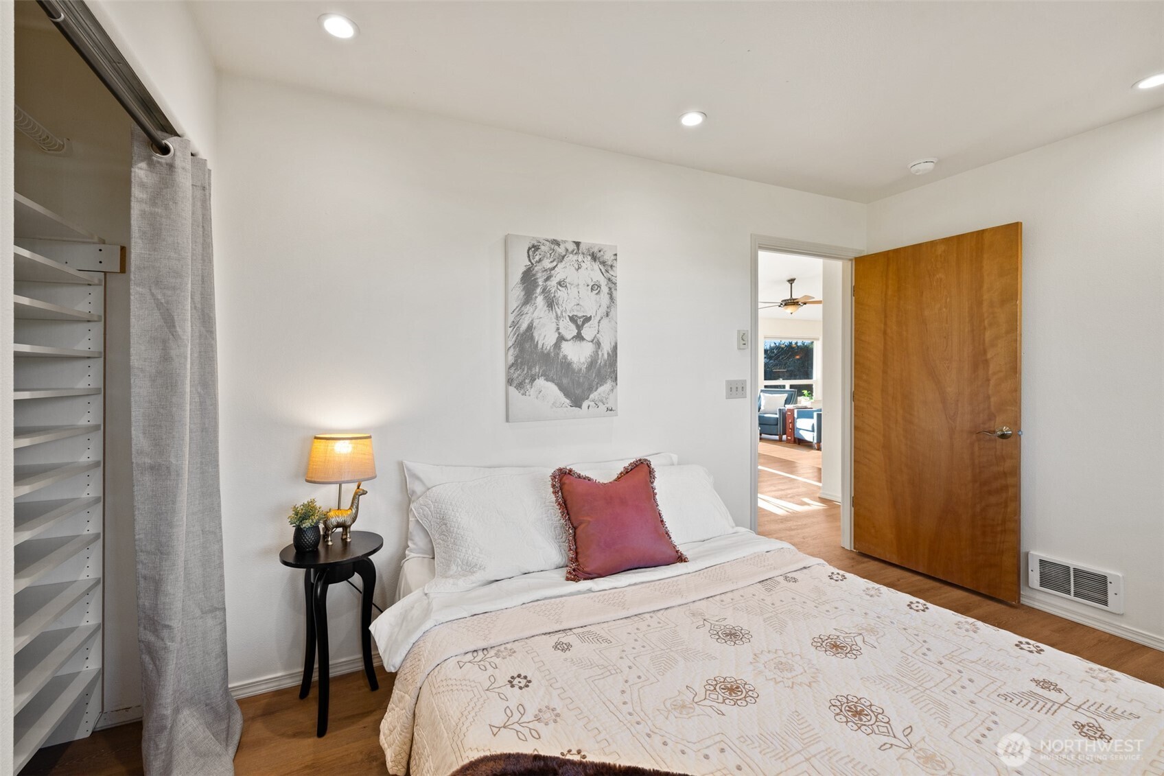 2042 Finn Hall Road Port Angeles, WA 98362 - Photo 21 of 40 a bedroom with a bed and a window