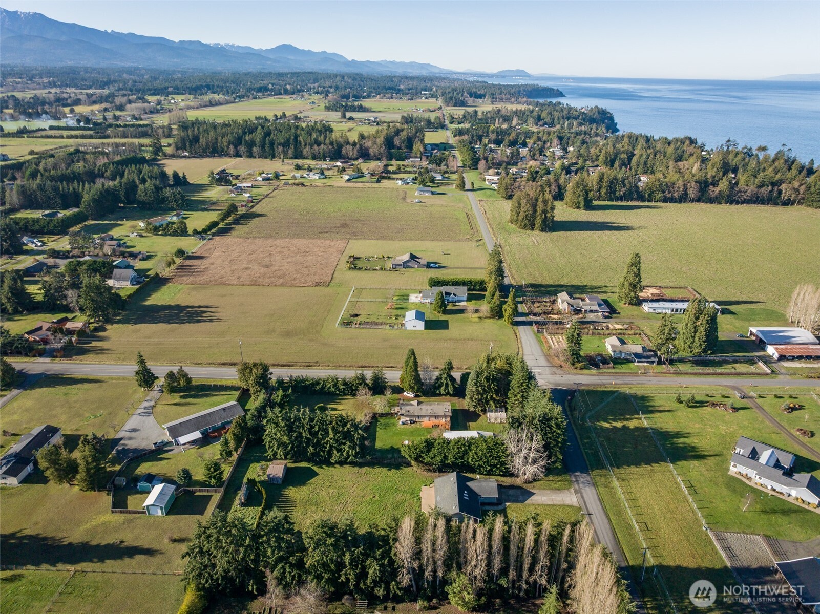 2042 Finn Hall Road Port Angeles, WA 98362 - Photo 36 of 40 an aerial view of ocean residential house with outdoor space
