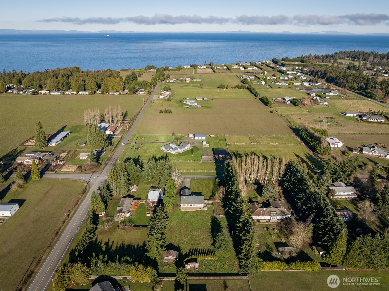 2042 Finn Hall Road Port Angeles, WA 98362 - Photo 37 of 40 an aerial view of ocean residential house with outdoor space