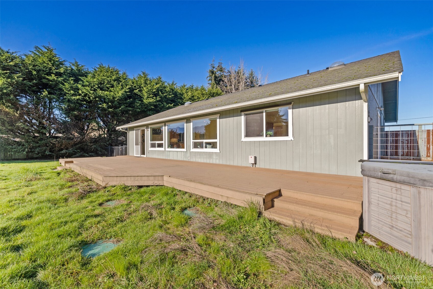 2042 Finn Hall Road Port Angeles, WA 98362 - Photo 8 of 40 a view of a house with backyard and sitting area
