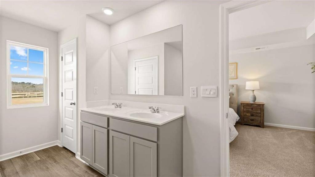 281 Sound Circle Stockbridge, GA 30281 - Photo 37 of 59 a bathroom with a sink and a mirror