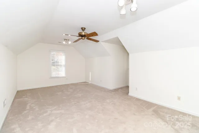 a view of a room with a window