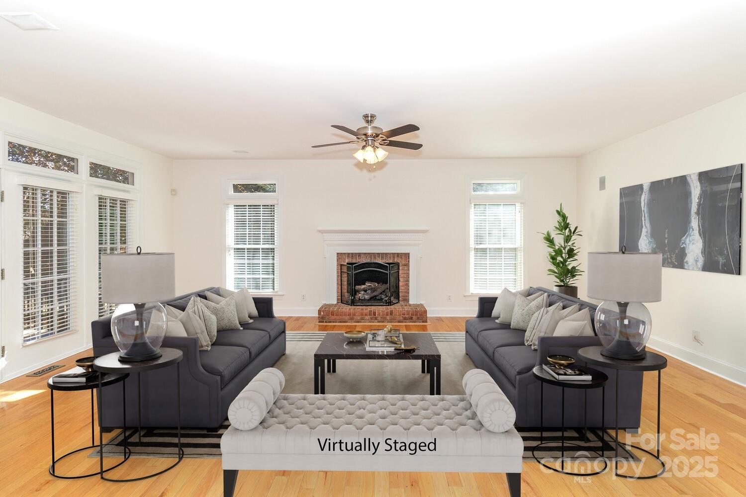 11025 Jordan Rae Lane Charlotte, NC 28277 - Photo 6 of 33 a living room with furniture and a fireplace