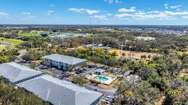 an aerial view of multiple house