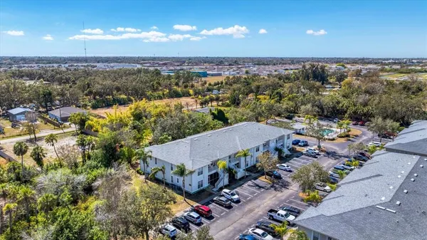 an aerial view of multiple house