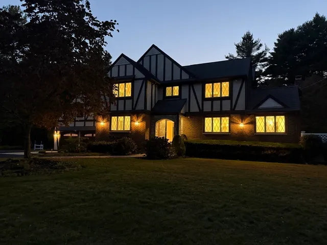 a front view of a house