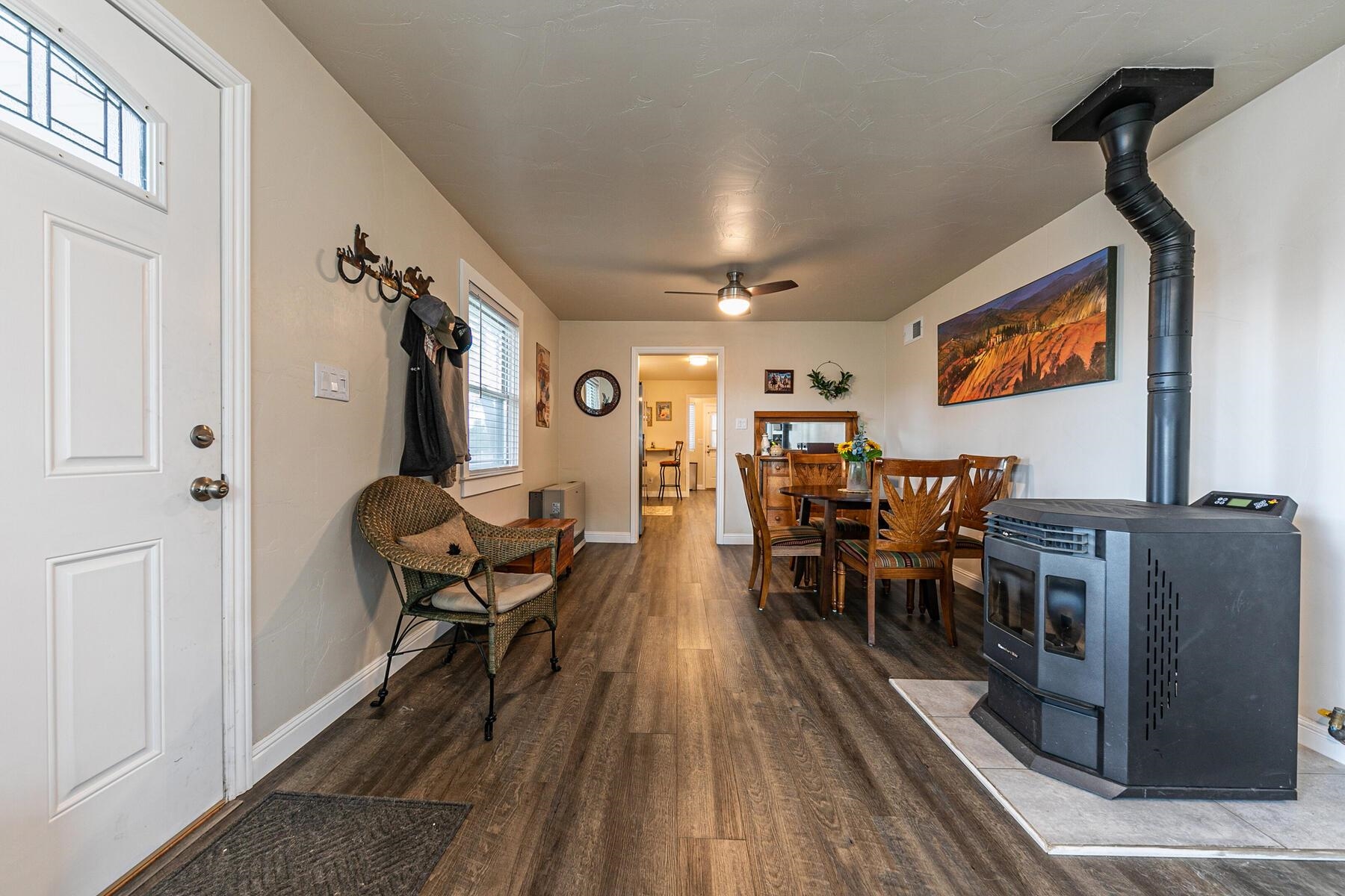 94101 Highway 70 Chilcoot, CA 96105 - Photo 13 of 20 a view of a dining room with furniture and wooden floor