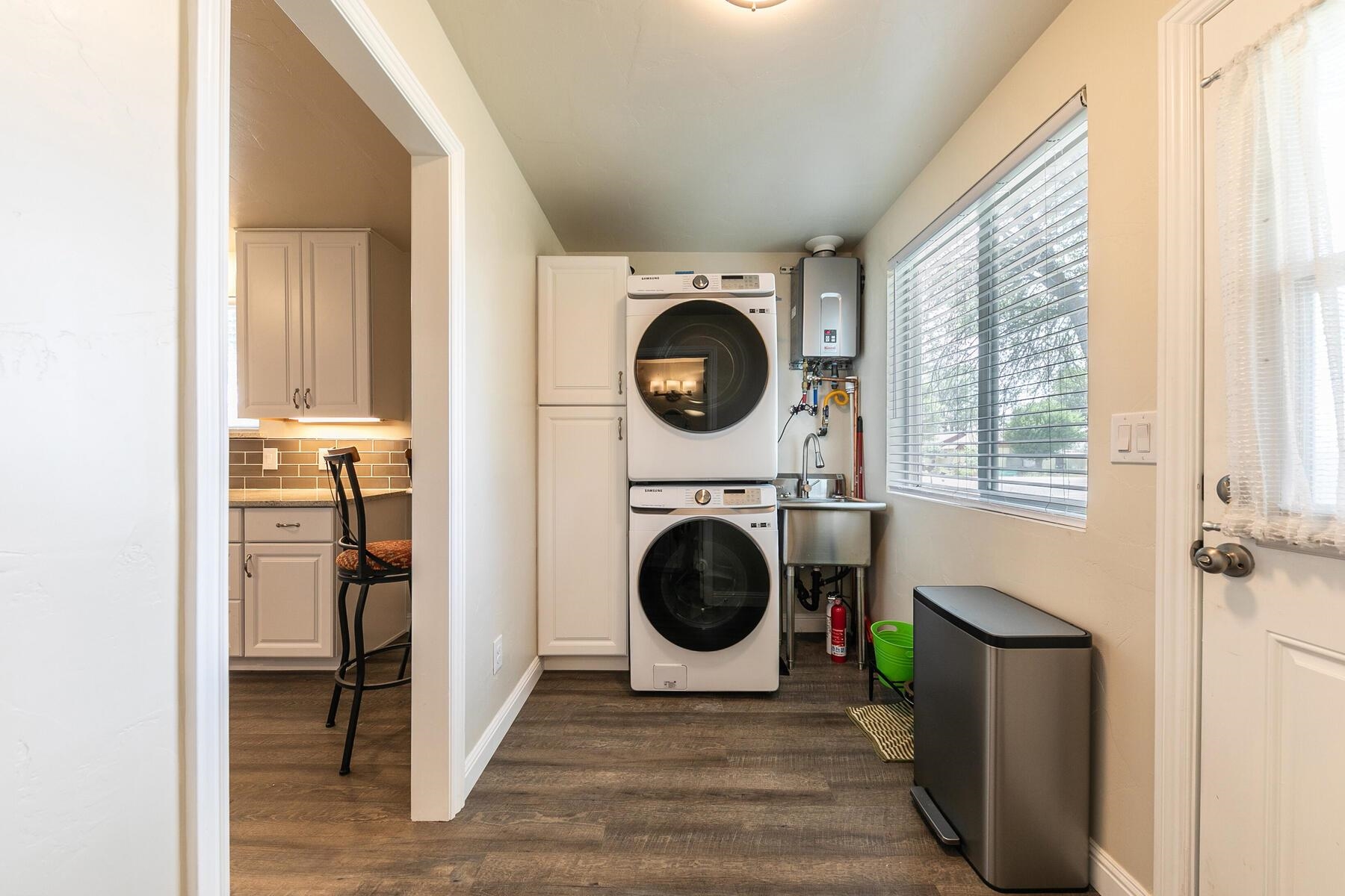 94101 Highway 70 Chilcoot, CA 96105 - Photo 17 of 20 a view of a hallway with washer and dryer