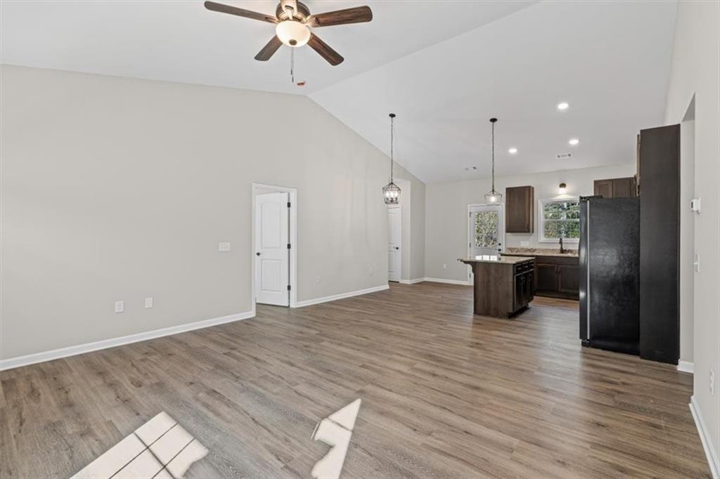 146 Old Brock Road Rockmart, GA 30153 - Photo 13 of 45 a view of a kitchen with a sink and stainless steel appliances