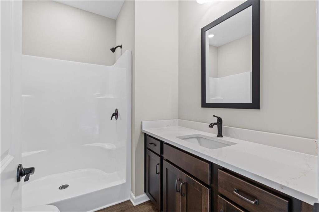 146 Old Brock Road Rockmart, GA 30153 - Photo 25 of 45 a bathroom with a sink and a mirror