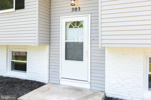a front view of a house with a window