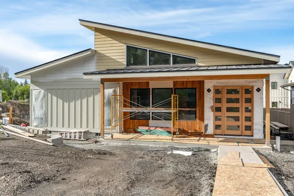 a front view of a house