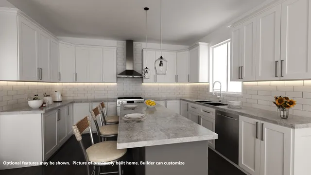 a kitchen with stainless steel appliances granite countertop a sink a stove and a refrigerator