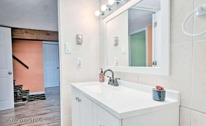 479 Mountain Road Albrightsville, PA 18210 - Photo 24 of 30 a bathroom with a sink and a mirror