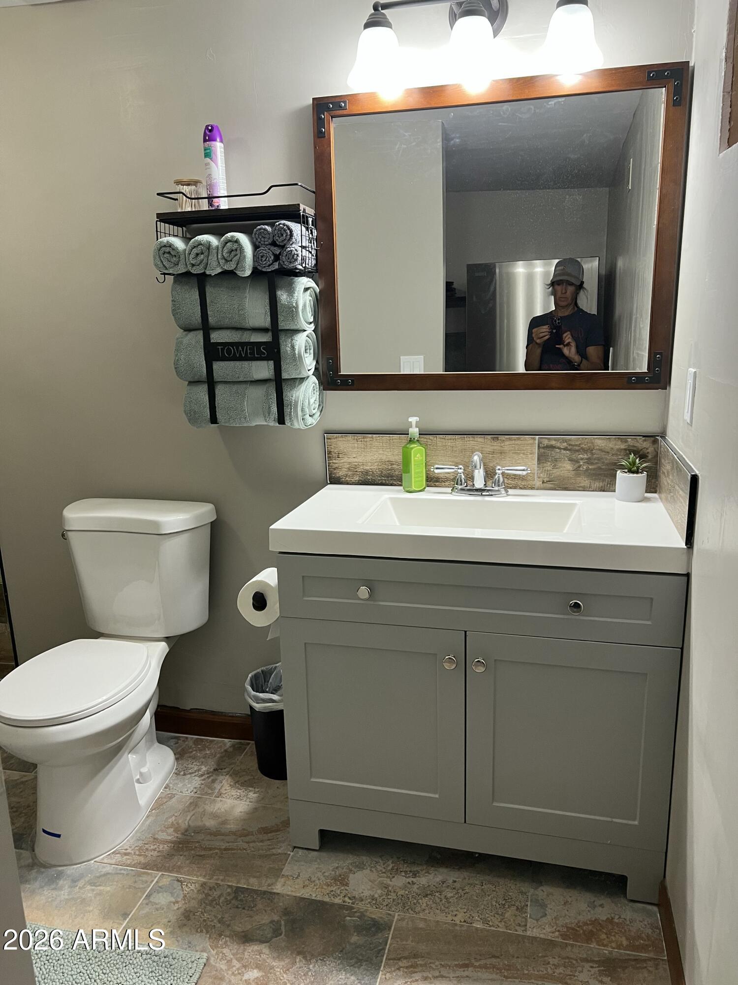 52510 Williams Road Aguila, AZ 85320 - Photo 41 of 62 a bathroom with a toilet sink and mirror