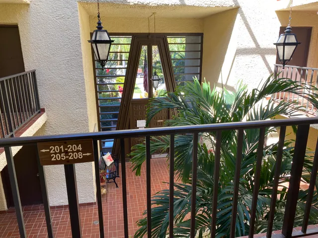 a view of a balcony with outdoor space
