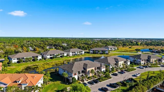 an aerial view of a city