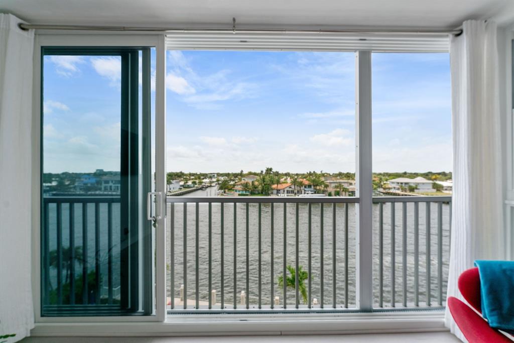 615 North Riverside Drive, Unit 502 Pompano Beach, FL 33062 - Photo 26 of 43 a view of a balcony from a window