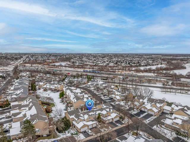 an aerial view of a city