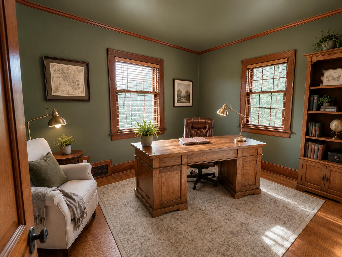 6789 North Elm Tree Road Glendale, WI 53217 - Photo 11 of 54 1st Floor Bedroom Staged as an office