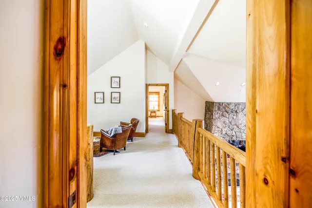 a view of a balcony with furniture