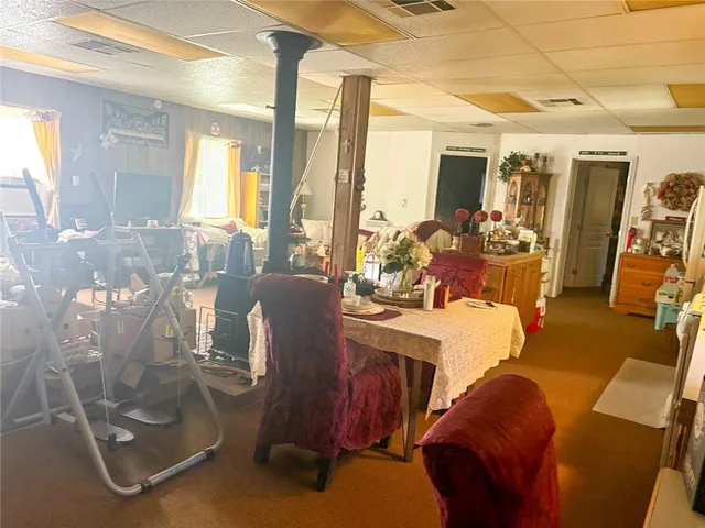 a view of a garden with a lake