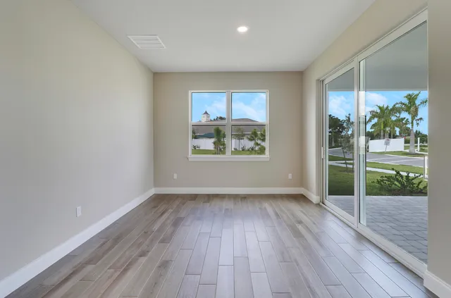 an empty room with a window