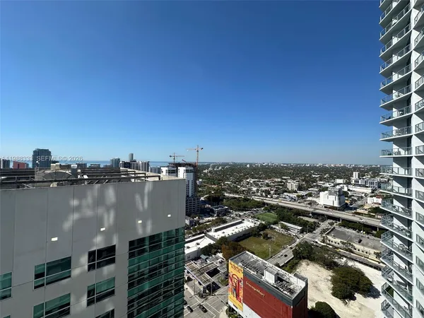 an aerial view of a city