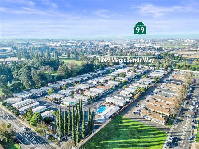 an aerial view of a city