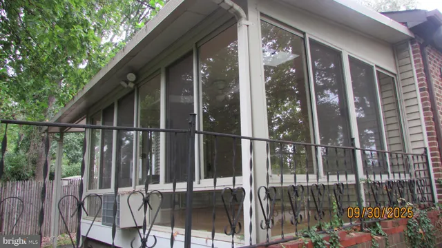 a view of a room with rack on the wall