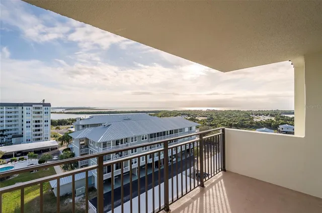a view of city from balcony