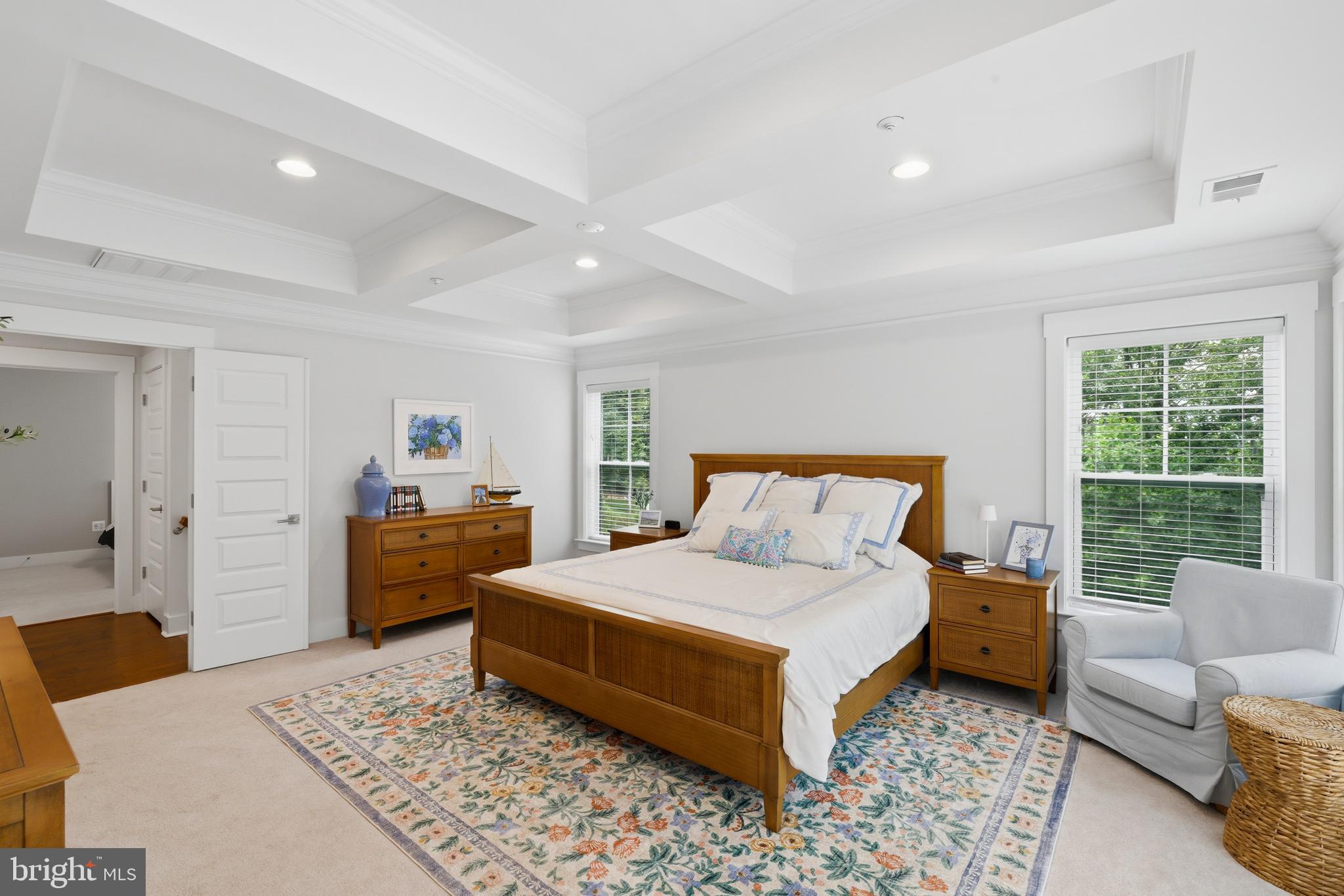 1215 B Providence Road Towson, MD 21286 - Photo 27 of 74 Upper 1 - Primary Bedroom with coffered ceiling