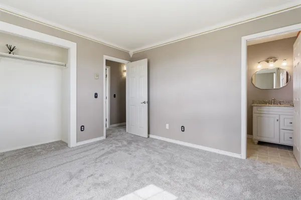 a view of room with bathroom