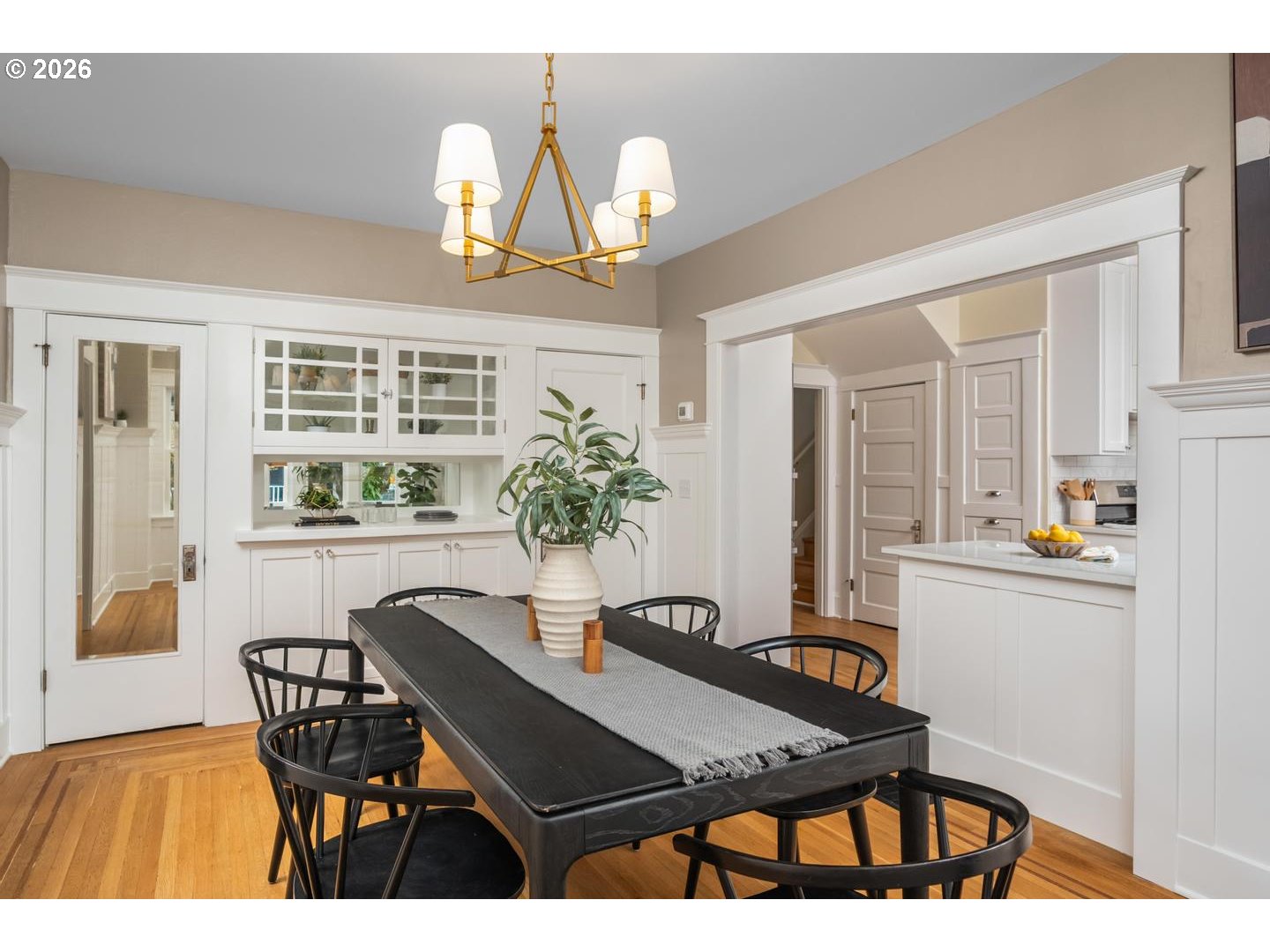 1239 Northeast Sumner Street Portland, OR 97211 - Photo 13 of 48 a view of a dining room with furniture and wooden floor