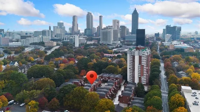 a city view with lot of high rise buildings