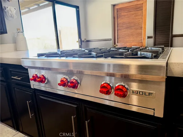 a view of dinning room with washer and window