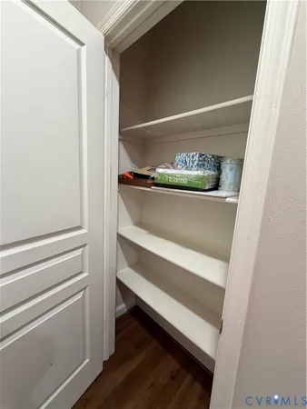 a close view of closet