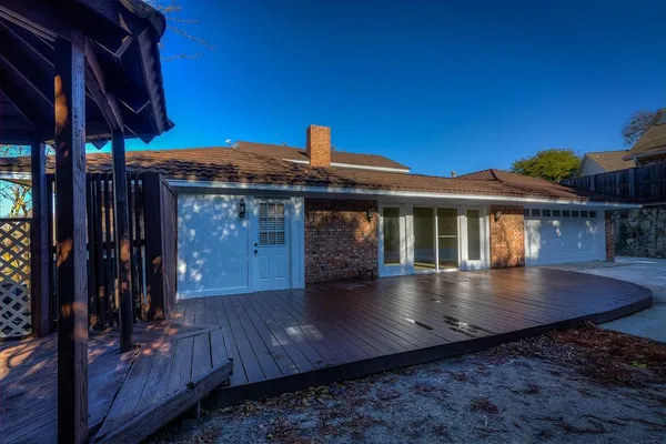 a view of a house with a patio